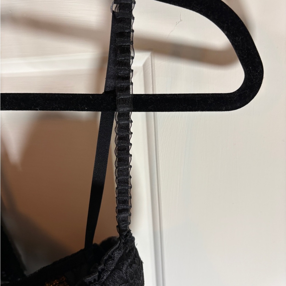 Black Lace Robe and Teddy Set - Picture 6 of 8